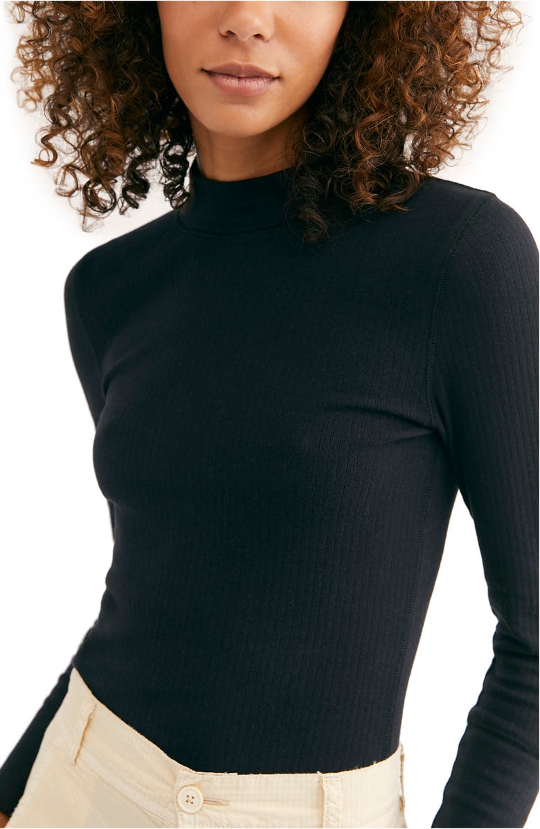 Free People The Rickie Mock Neck Long Sleeve Top, Main, color,
