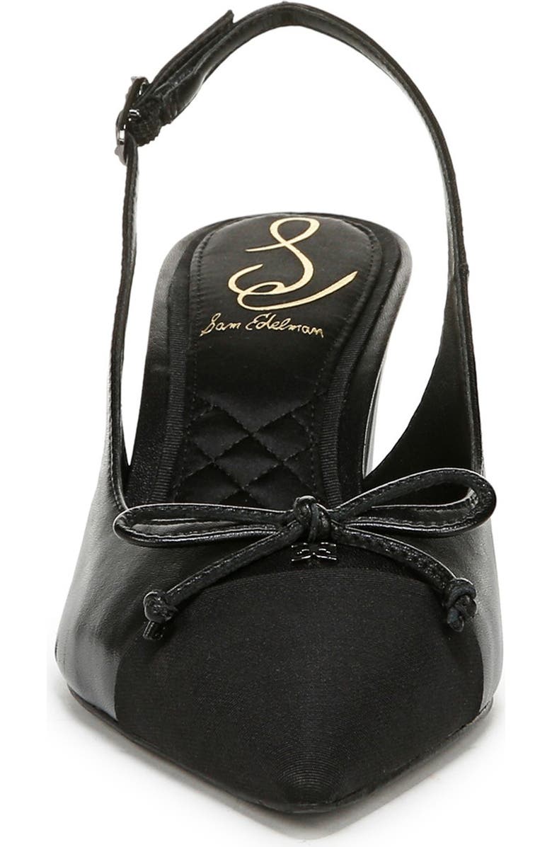 Sam Edelman Willette Slingback Pointed Cap Toe Pump, Alternate, color, Black