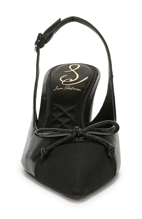 Sam Edelman Willette Slingback Pointed Cap Toe Pump In Black