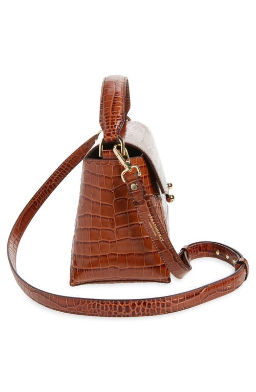 Strathberry Mosaic Croc Embossed Leather Top Handle Bag