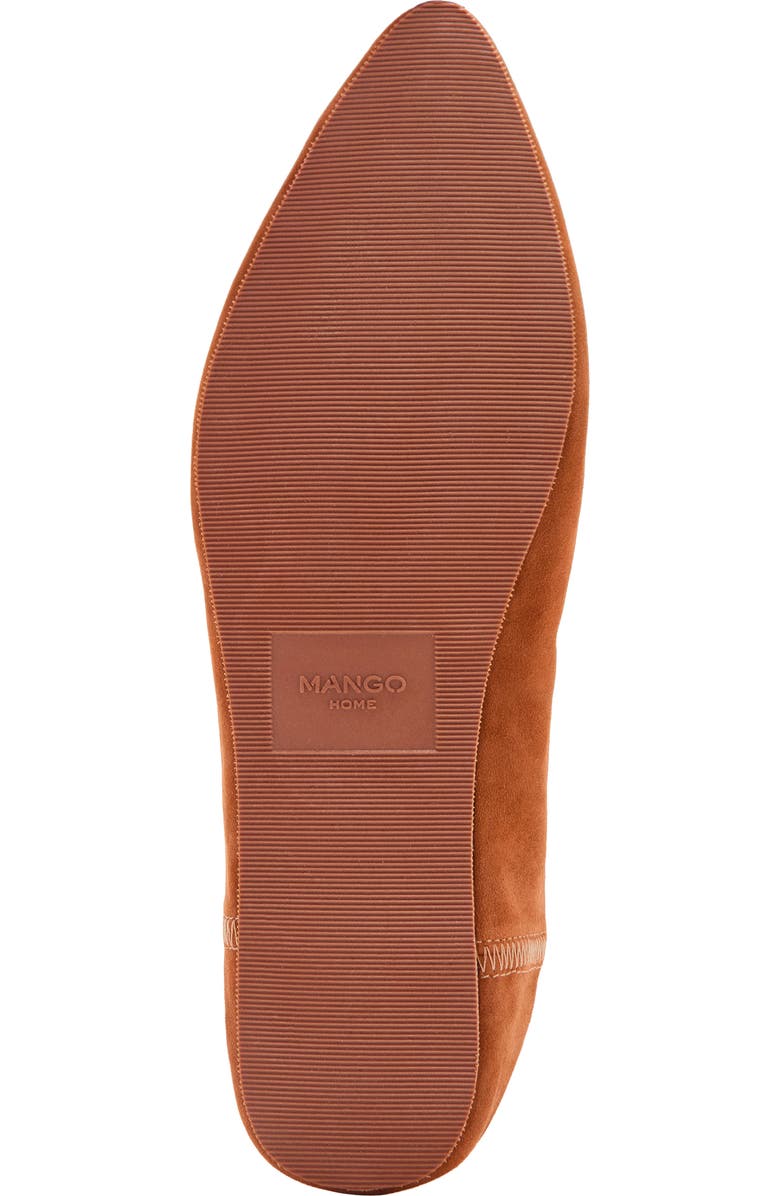 MANGO Leather Collapsible Heel Shoe, Alternate, color, Orange