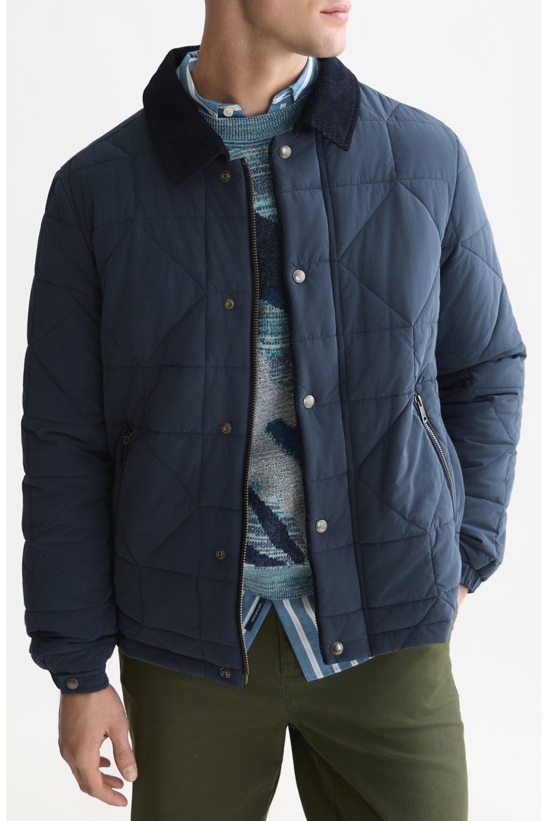 Quilted Geo Jacket, Main, color, SKY CAPTAIN