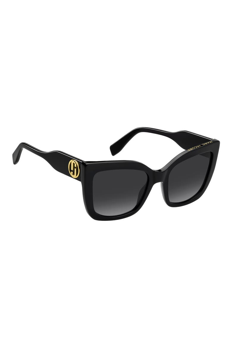 54mm Gradient Cat Eye Sunglasses, Alternate, color, BLACK/ DARK GREY