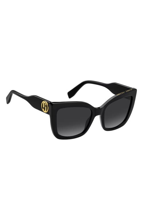Marc Jacobs 811s Square Acetate Sunglasses In Black/dark Grey