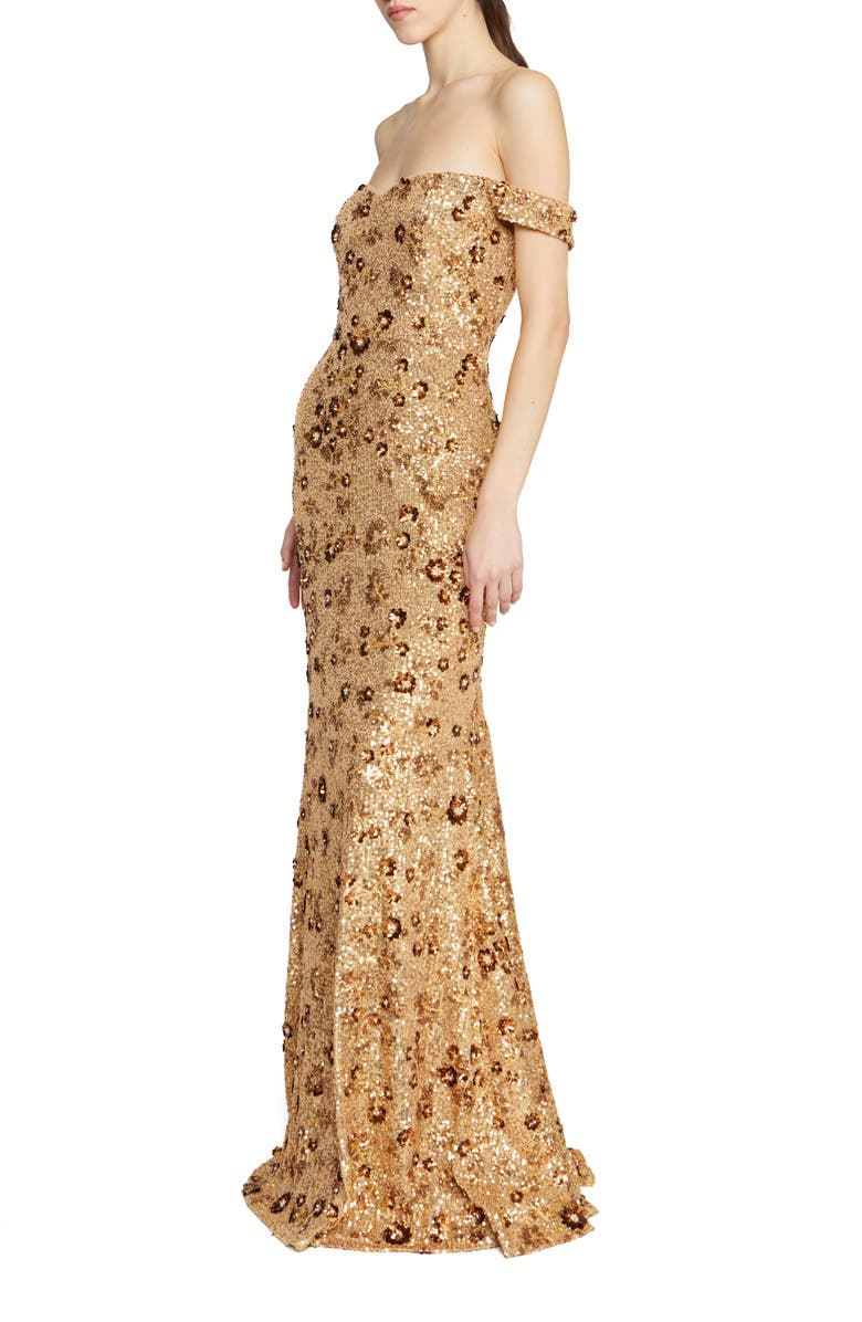 Theia Serafina Sequin Off the Shoulder Mermaid Gown, Alternate, color, 