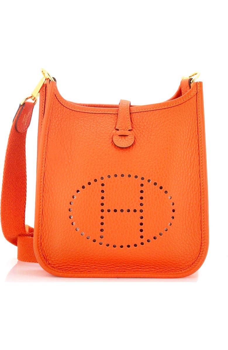 Pre-Owned Hermes Evelyne Bag Gen III Clemence TPM, Main, color, Orange Minium