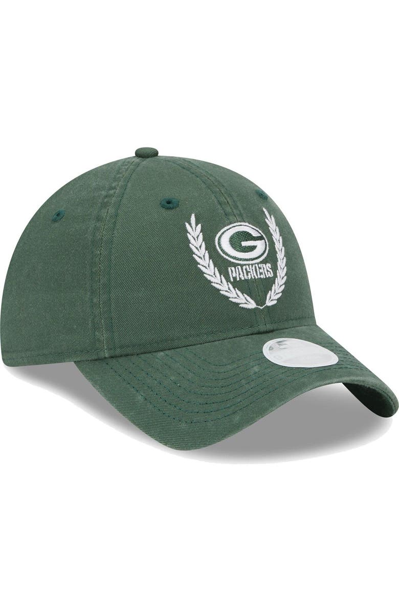 New Era Women's New Era Green Green Bay Packers Leaves 9TWENTY Adjustable Hat, Alternate, color,