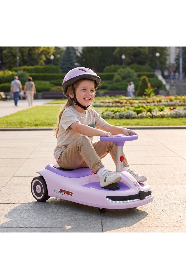 2-in-1 Electric Wiggle Swing Car with Pedal, Alternate, color, Purple
