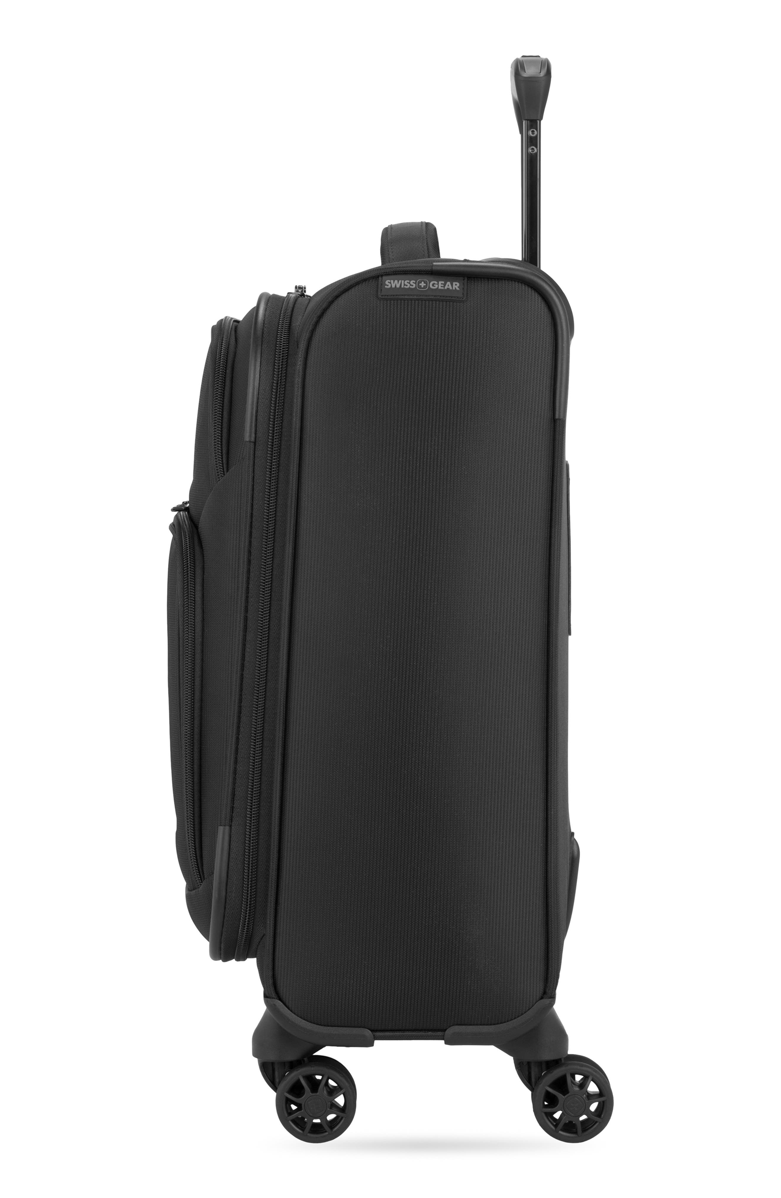 SWISSGEAR 20-Inch Softside Spinner Luggage, Alternate, color, Black