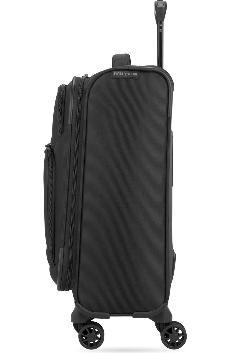 SWISSGEAR 20-Inch Softside Spinner Luggage, Alternate, color, Black