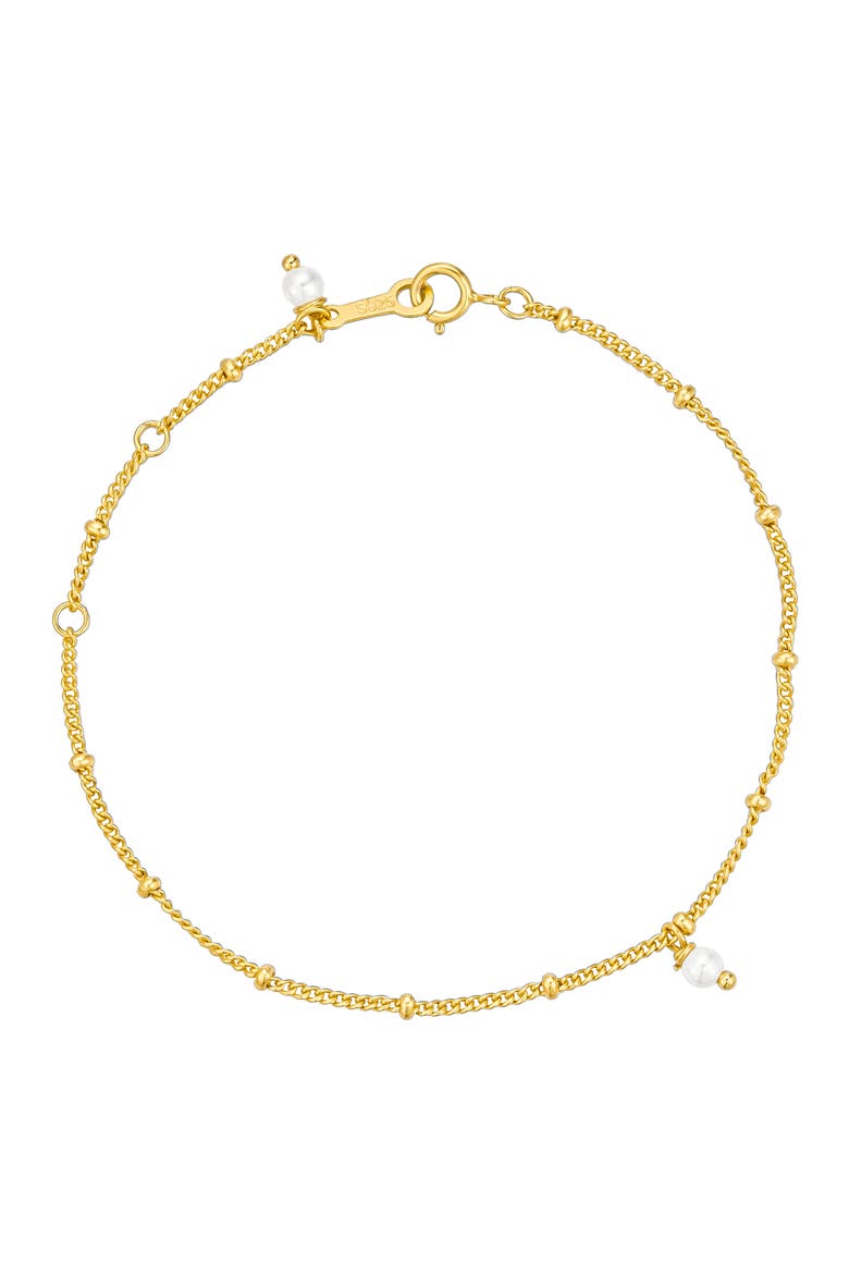 Bijou Dainty Pearl Bracelet, Main, color, Gold