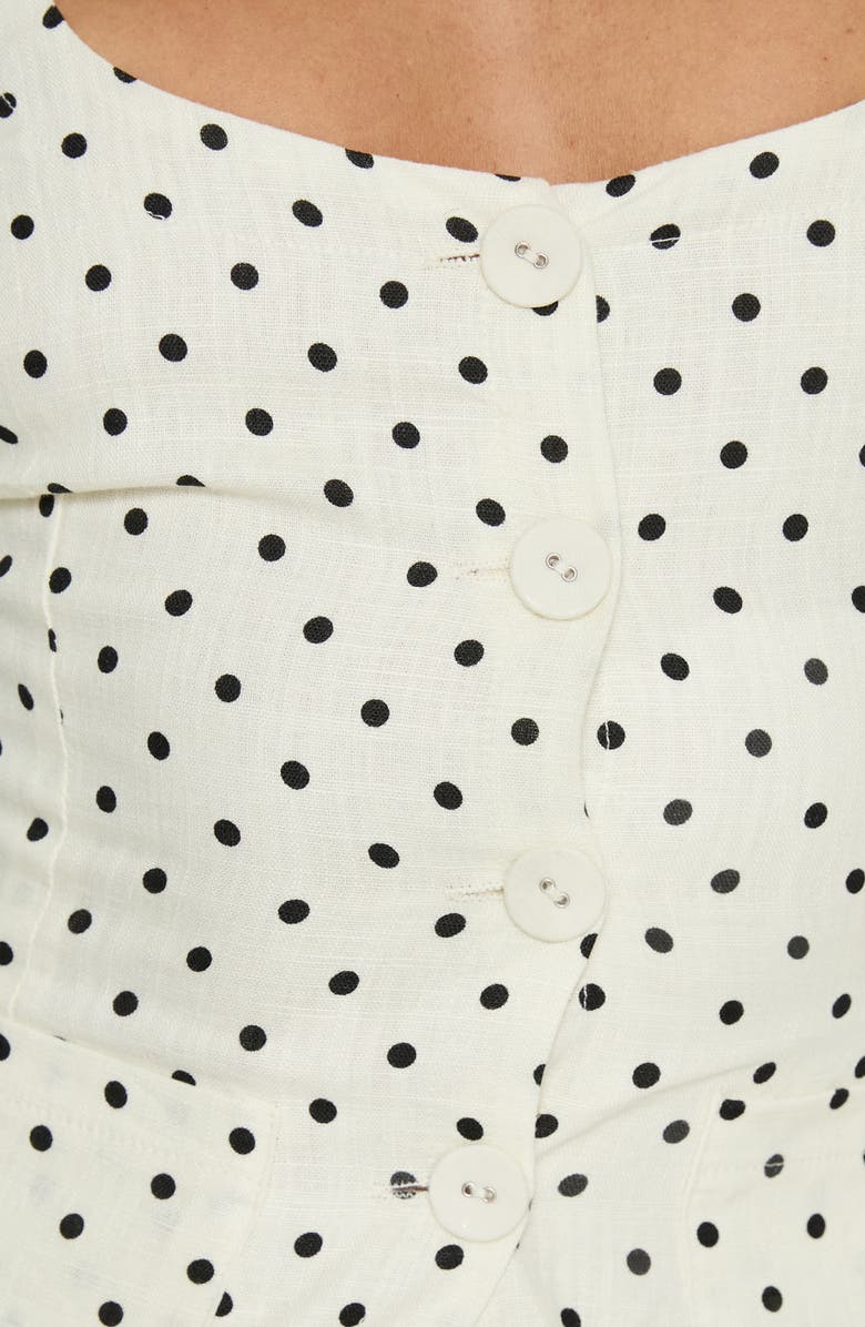 Princess Polly Spirito Polka Dot Vest Top, Alternate, color, White Polka