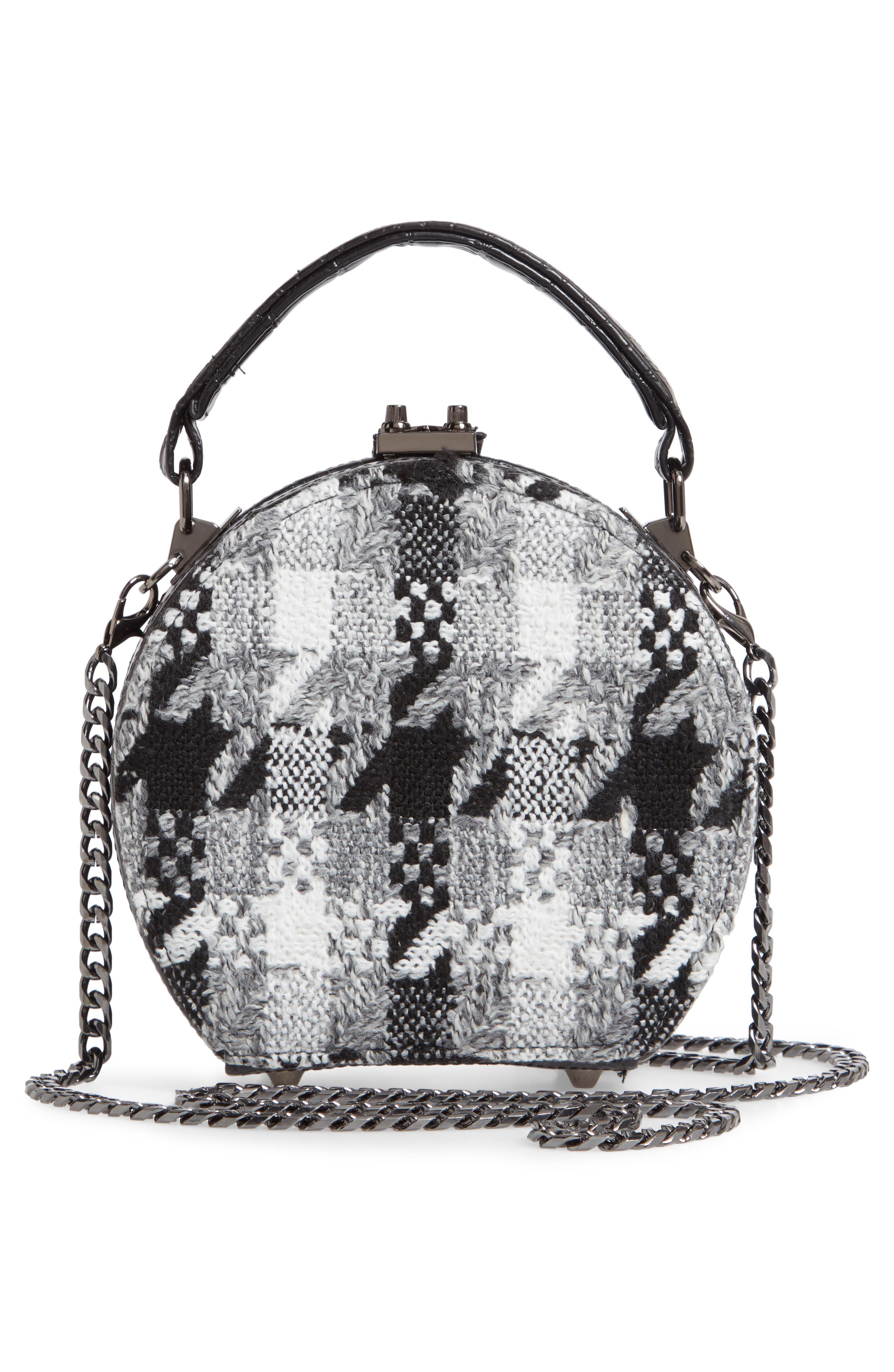 Sondra Roberts Tweed Canteen Crossbody Bag, Alternate, color, 