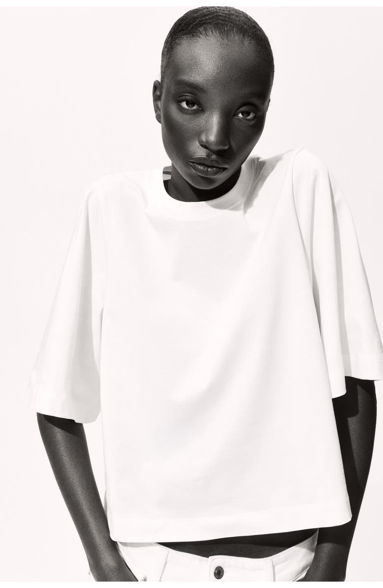 H&M Pima Cotton Top, Alternate, color, Ivory