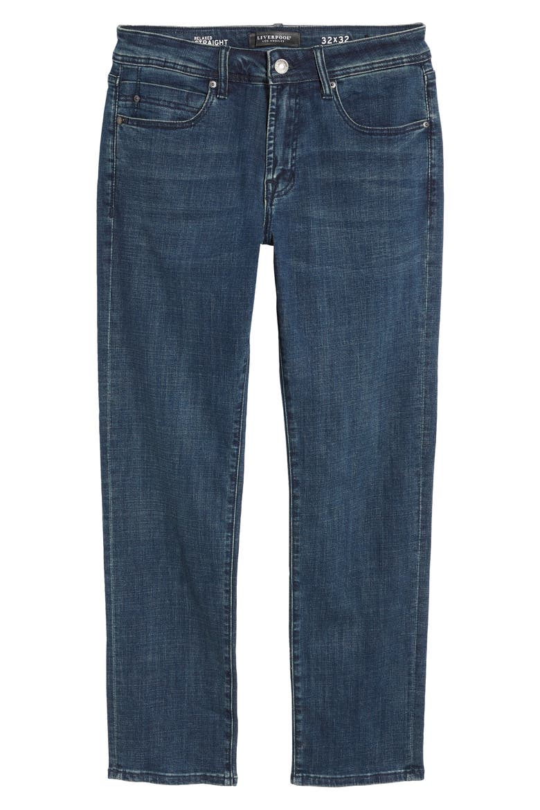Regent CoolMax® Relaxed Straight Leg Jeans (Nordstrom Exclusive), Alternate, color, PALO ALTO DK