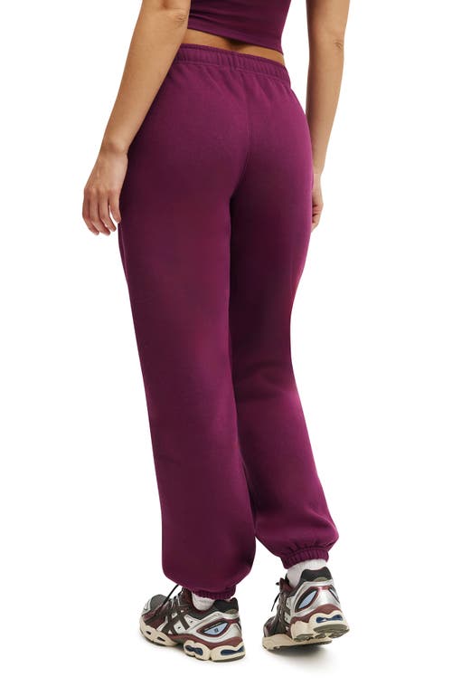Cotton On Body Active Plush Essential Gym Sweatpant In Red
