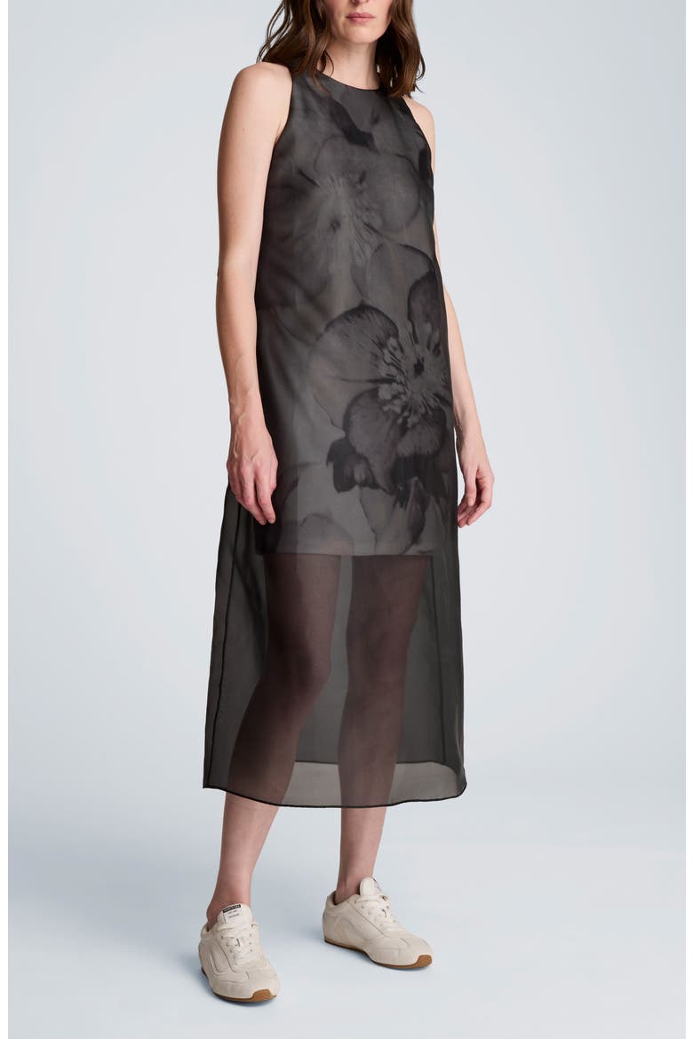 Sheer Overlay Dress, Alternate, color, BLACK