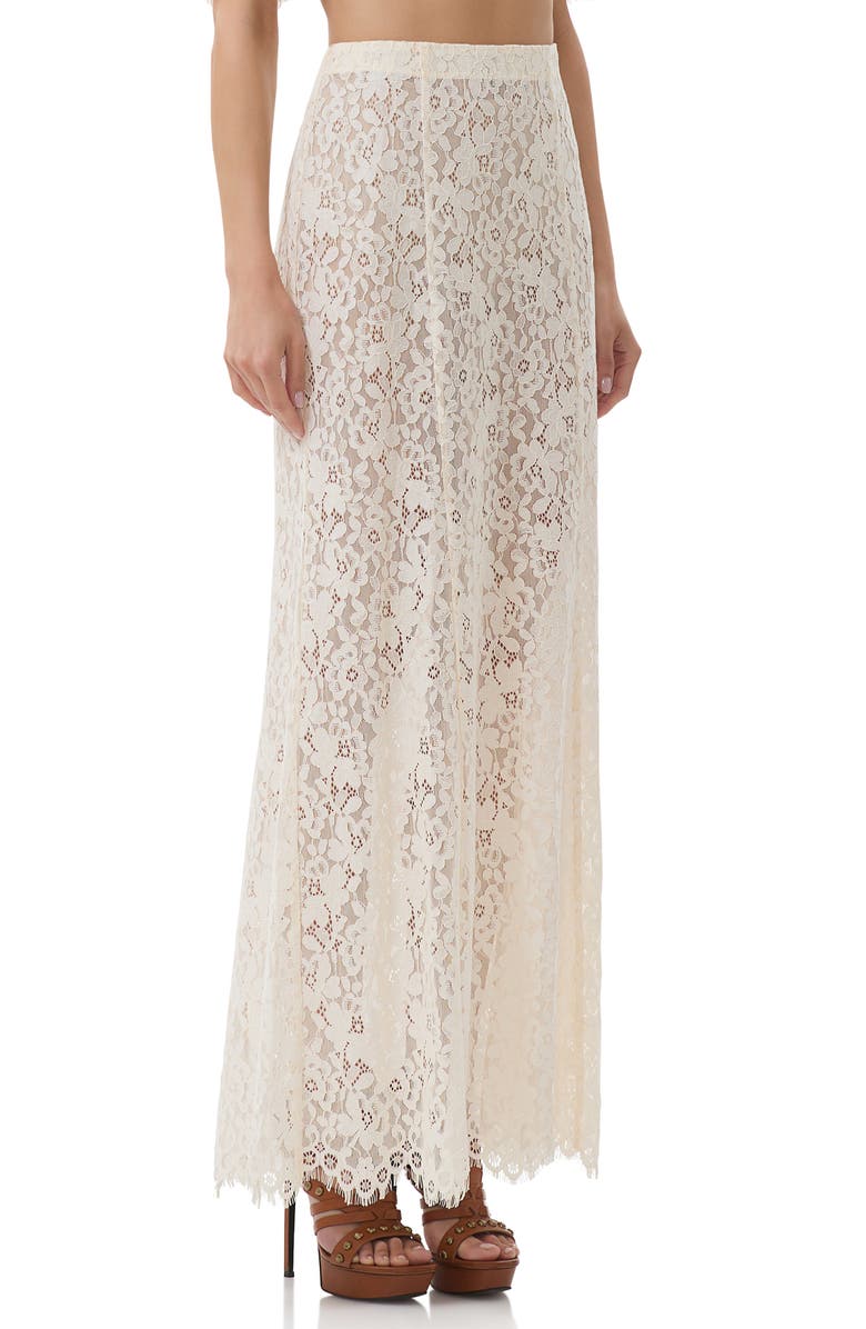 AFRM Oxford Semisheer Lace Maxi Skirt, Alternate, color, Gardenia