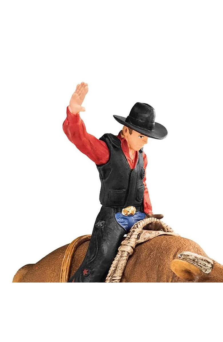 Schleich Farm World Cowboy With Bull Rodeo Figure Playset, Alternate, color, Multicolored