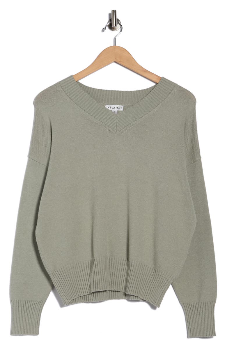 Vigoss V-Neck Sweater, Alternate, color, 