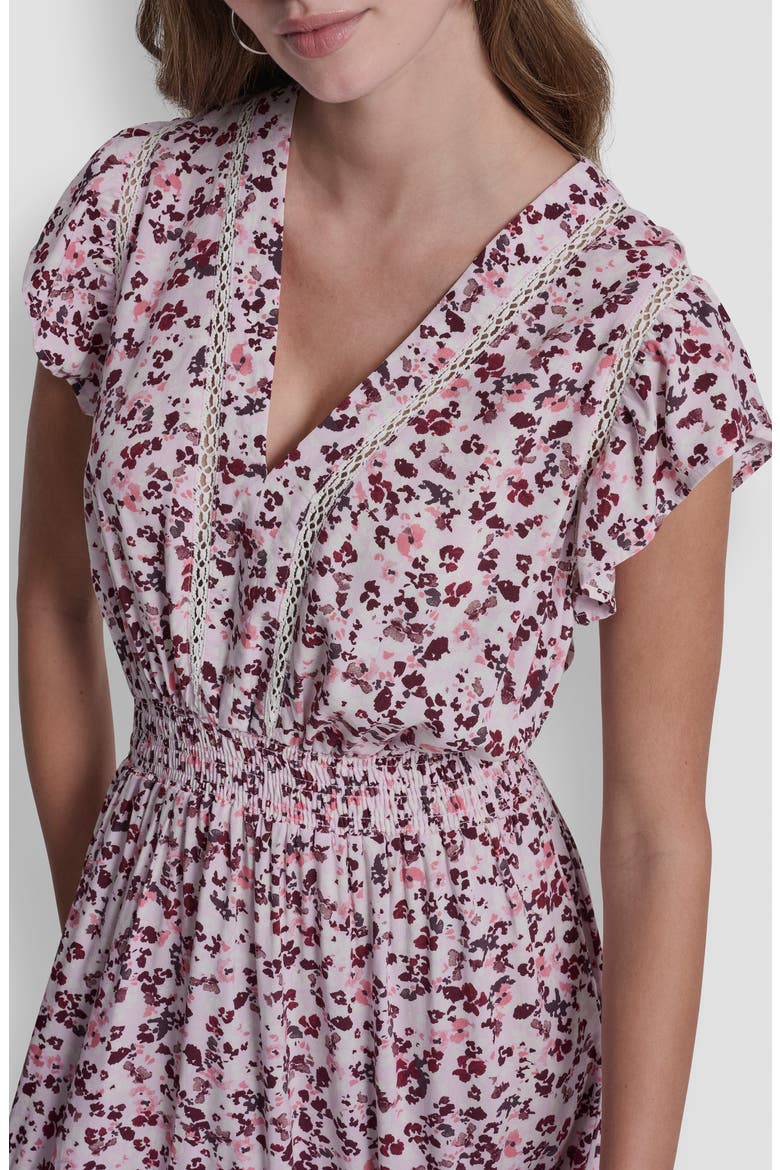 Floral Smocked Waist Minidress, Alternate, color, PINK
