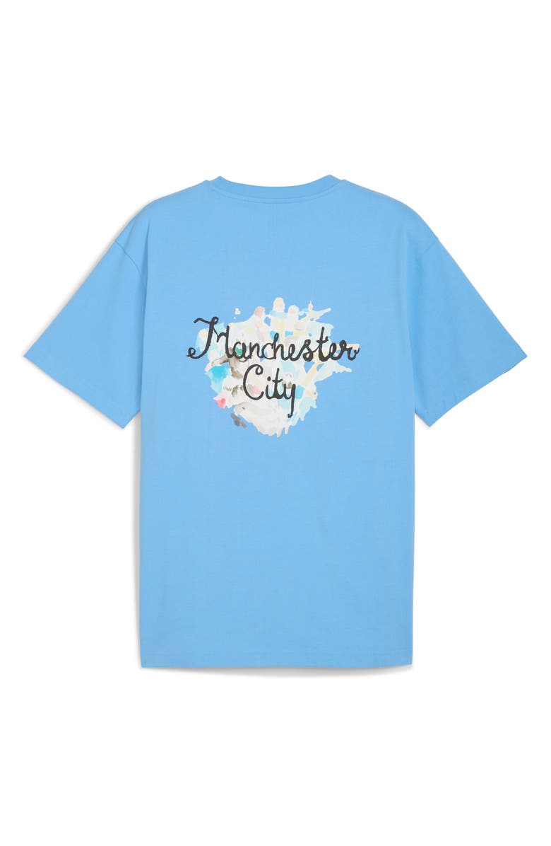 PUMA KidSuper MCFC Cotton Graphic T-Shirt, Alternate, color, Team Light Blue-Puma Black