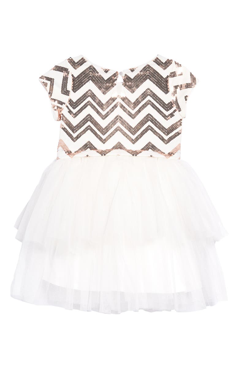 Ava & Yelly Sequin Chevron Tutu Dress, Alternate, color,
