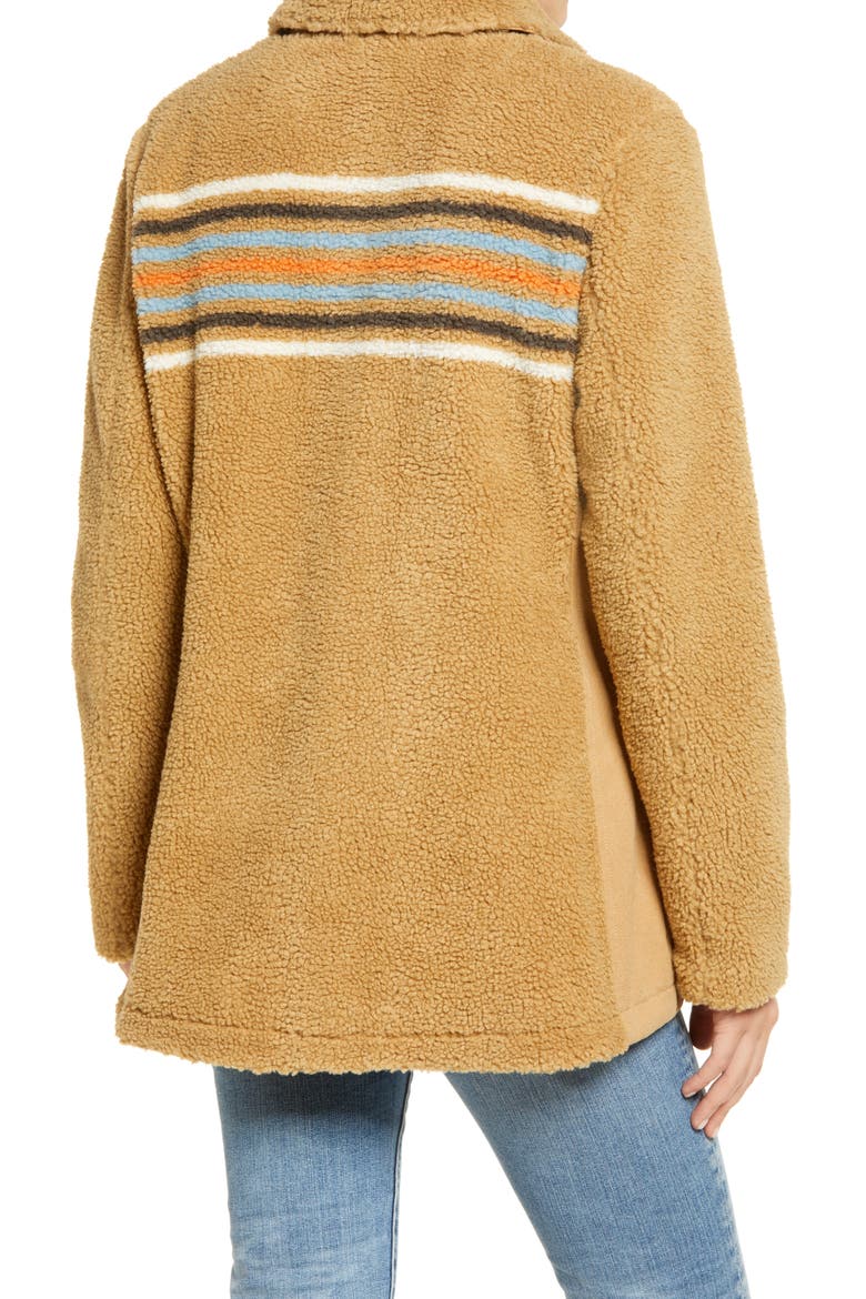 Brooke Chimayo High Pile Fleece Jacket, Alternate, color, CHAMOIS CHIMAYO