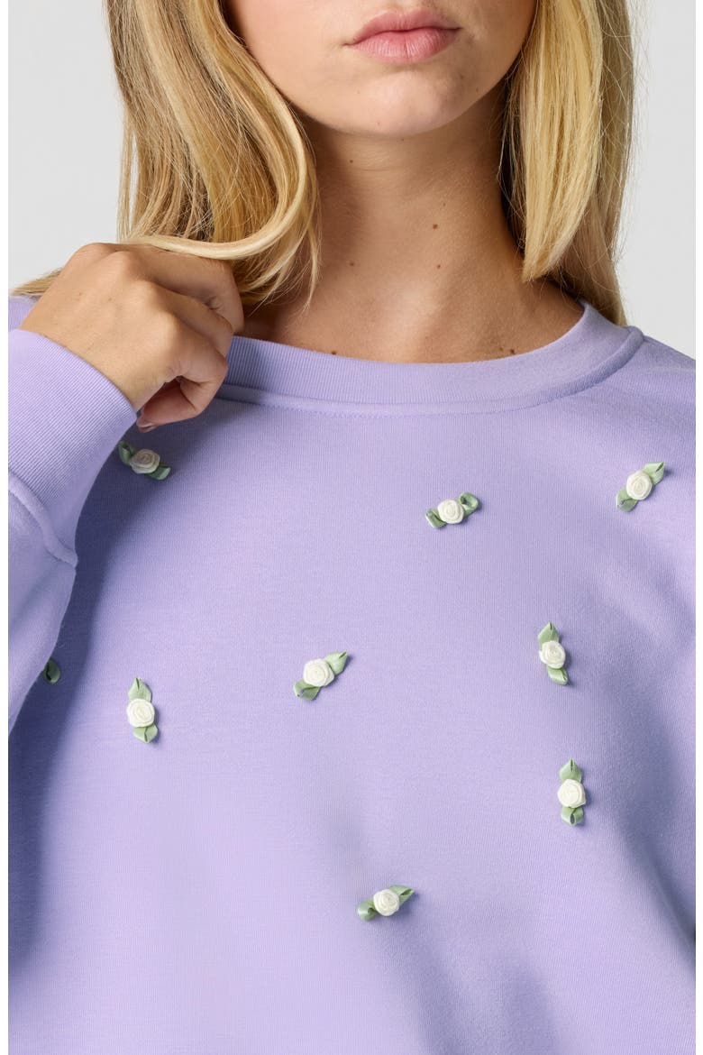 Rosette Oversize Pullover, Alternate, color, MILLIE LAVENDER