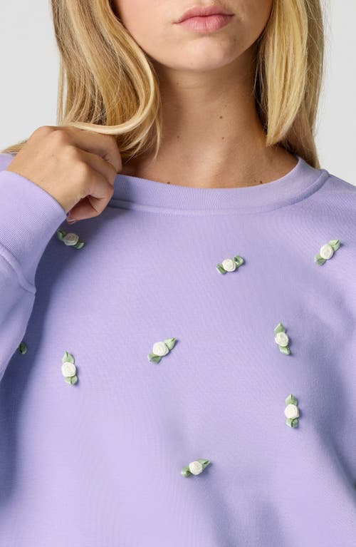 Florence By Mills Rosette Oversize Pullover In Purple