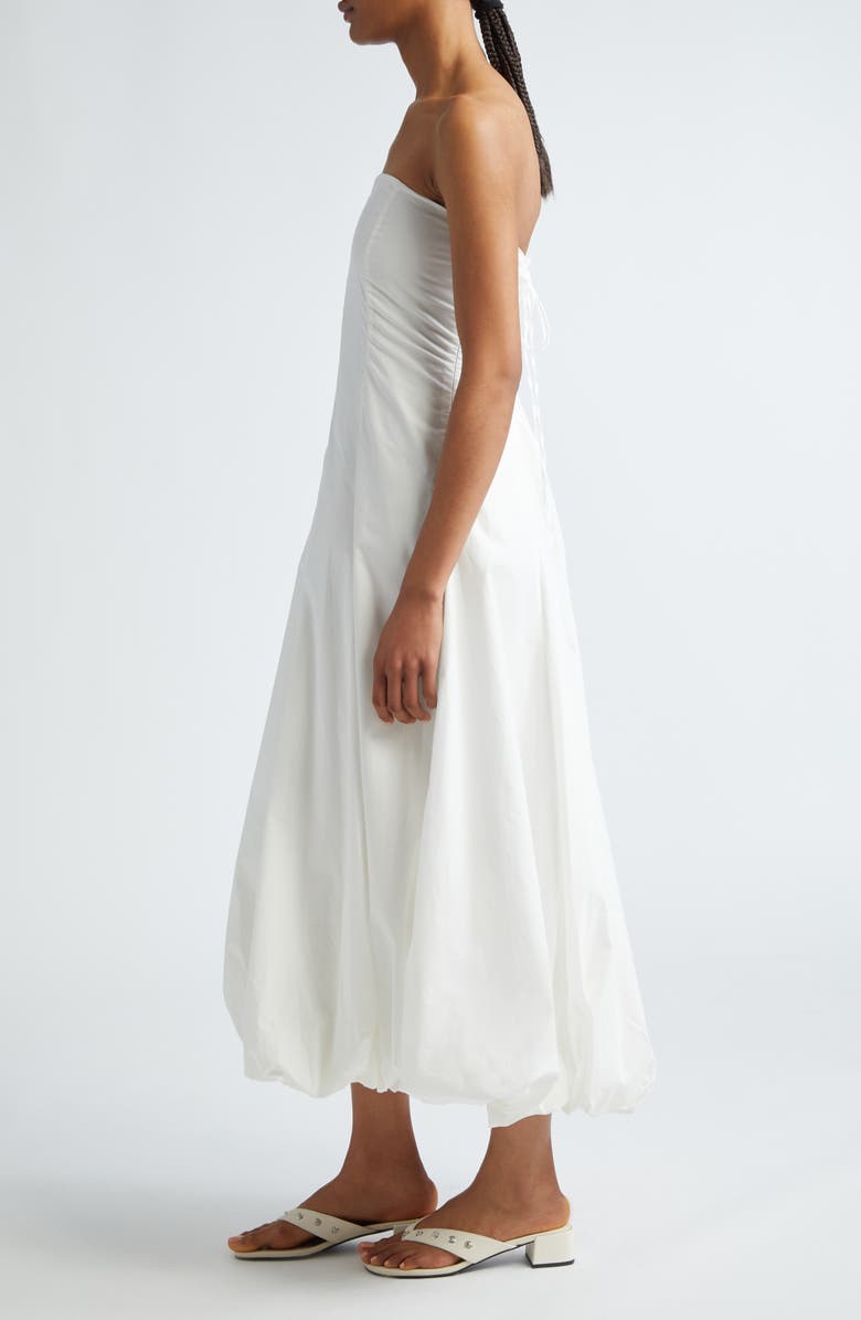 Paloma Wool Globo Strapless Bubble Hem Midi Dress, Alternate, color, 