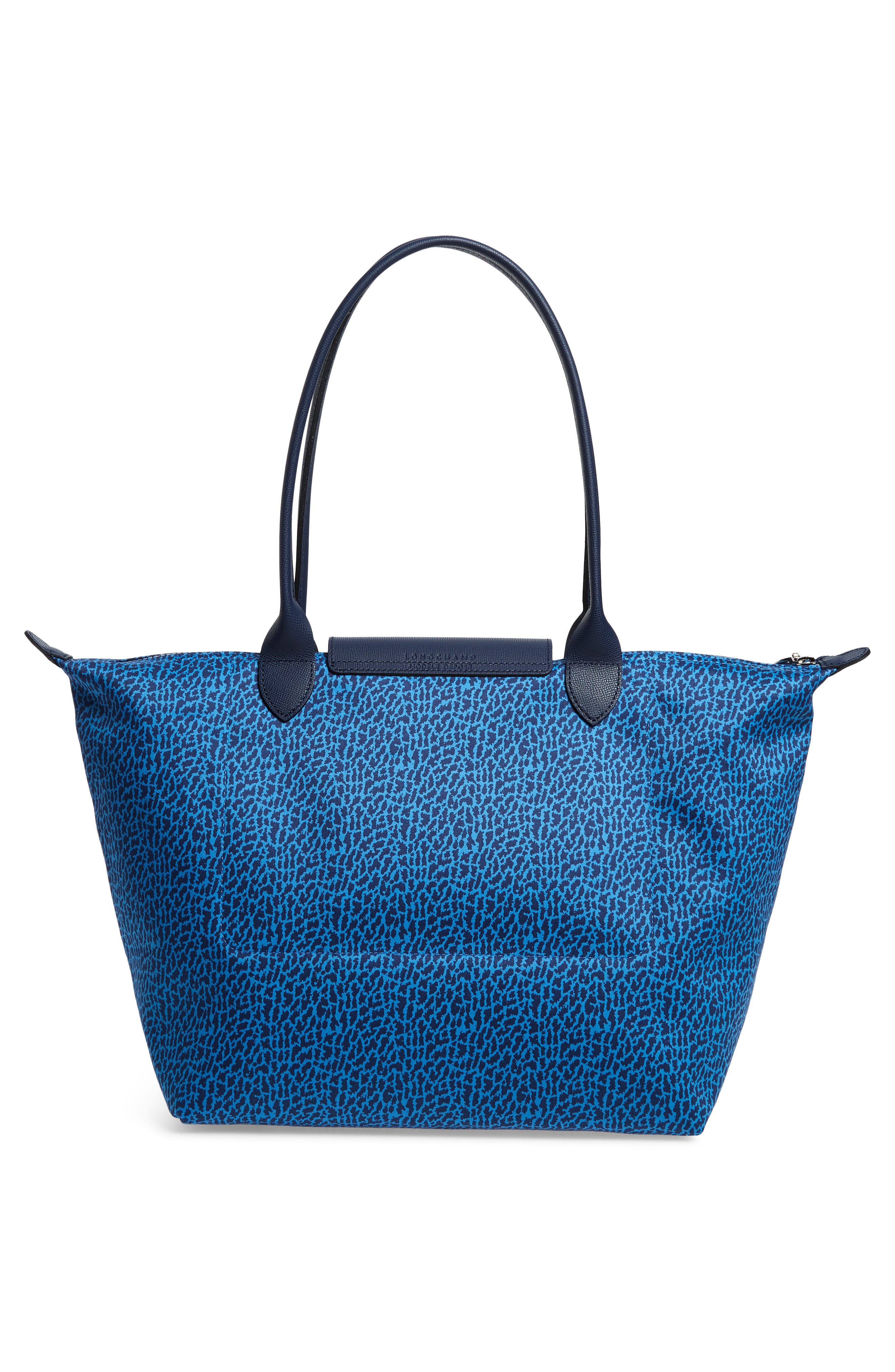 Longchamp Large Le Pliage Panthère Canvas Tote, Alternate, color, 