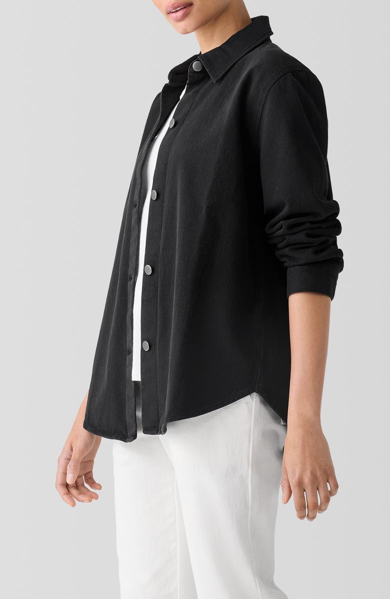 Eileen Fisher Classic Organic Cotton Shirt Jacket, Alternate, color,