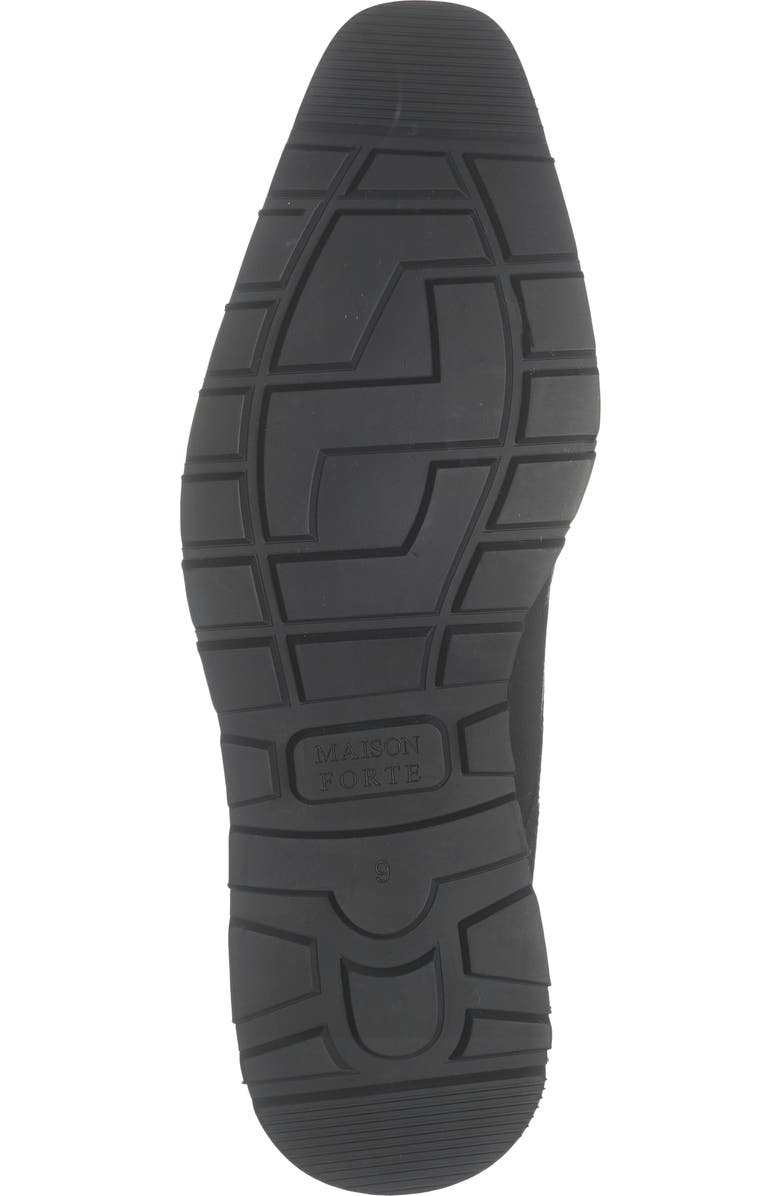 Maison Forte Coventry Hybrid Cap Toe Monk Strap Loafer, Alternate, color, Black