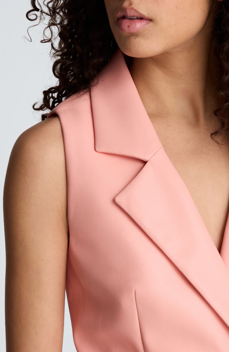Kenneth Cole Faux Leather Vest, Alternate, color, Soft Peach