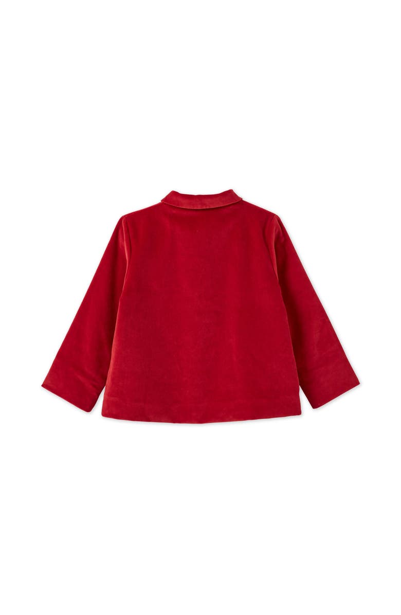 Vild House of Little Organic Cotton Velvet Jacket, Alternate, color, Red