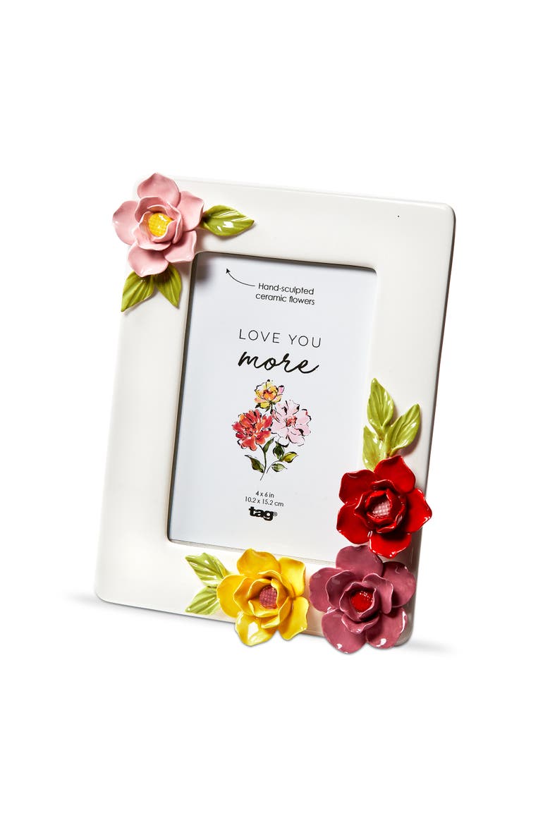 Fiora Photo Frame 4X6 Multi Earthenware Spring, Main, color, White