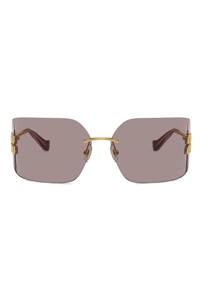 80mm Oversize Irregular Sunglasses, Main, color, GOLD