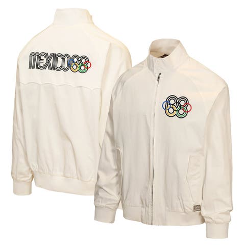 Men's Outerstuff White Olympic Games Harrington Full-Zip Jacket