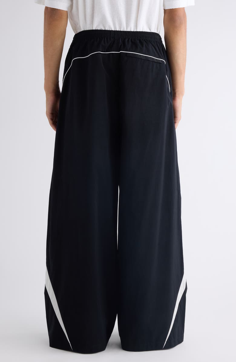 Acne Studios Peachy Wide Leg Track Pants, Alternate, color, Black