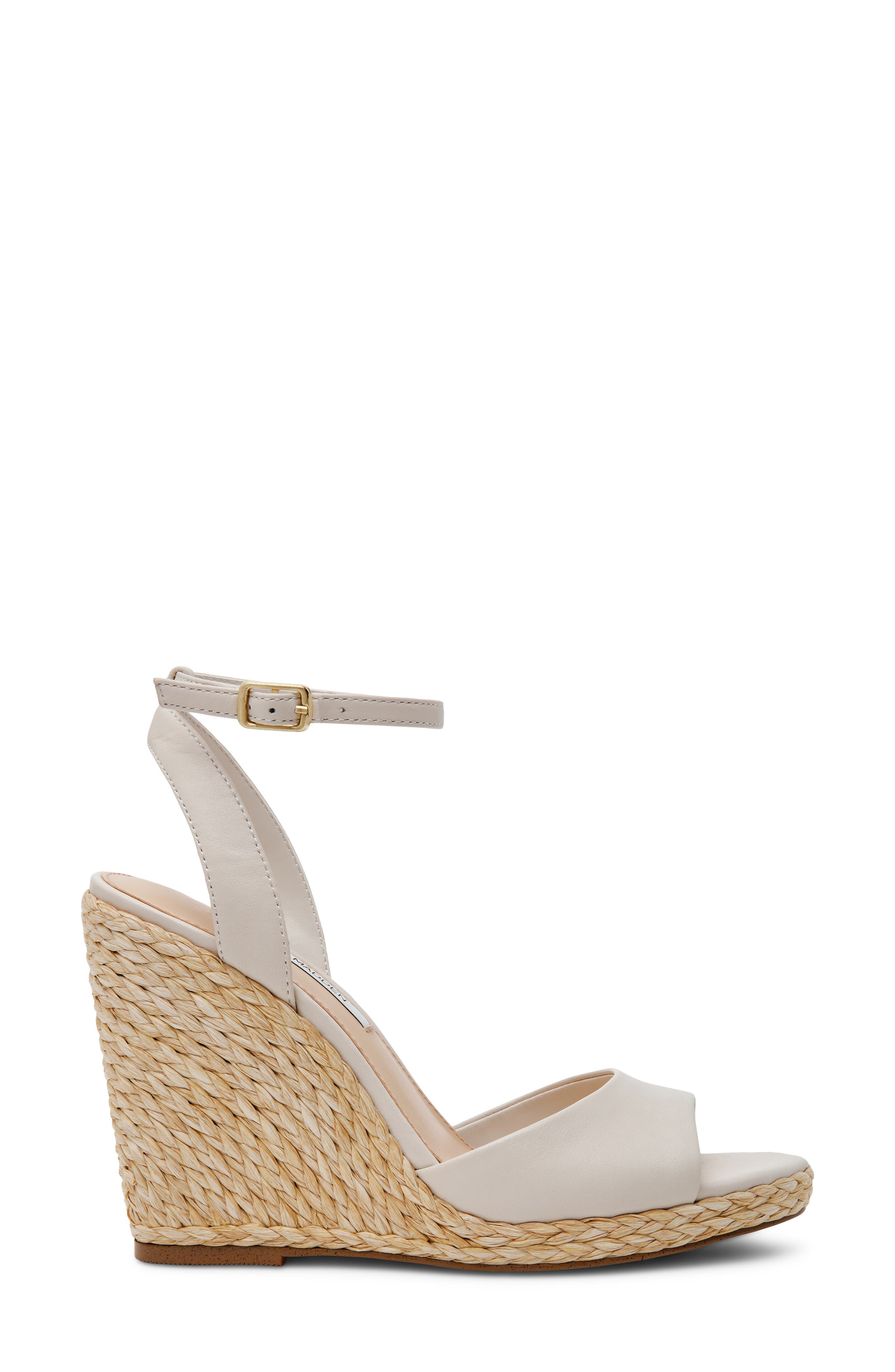 Devin Ankle Strap Wedge Sandal, Alternate, color, BONE LEATHER