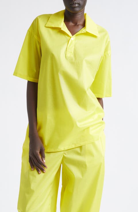 Oversize Cotton Polo Top
