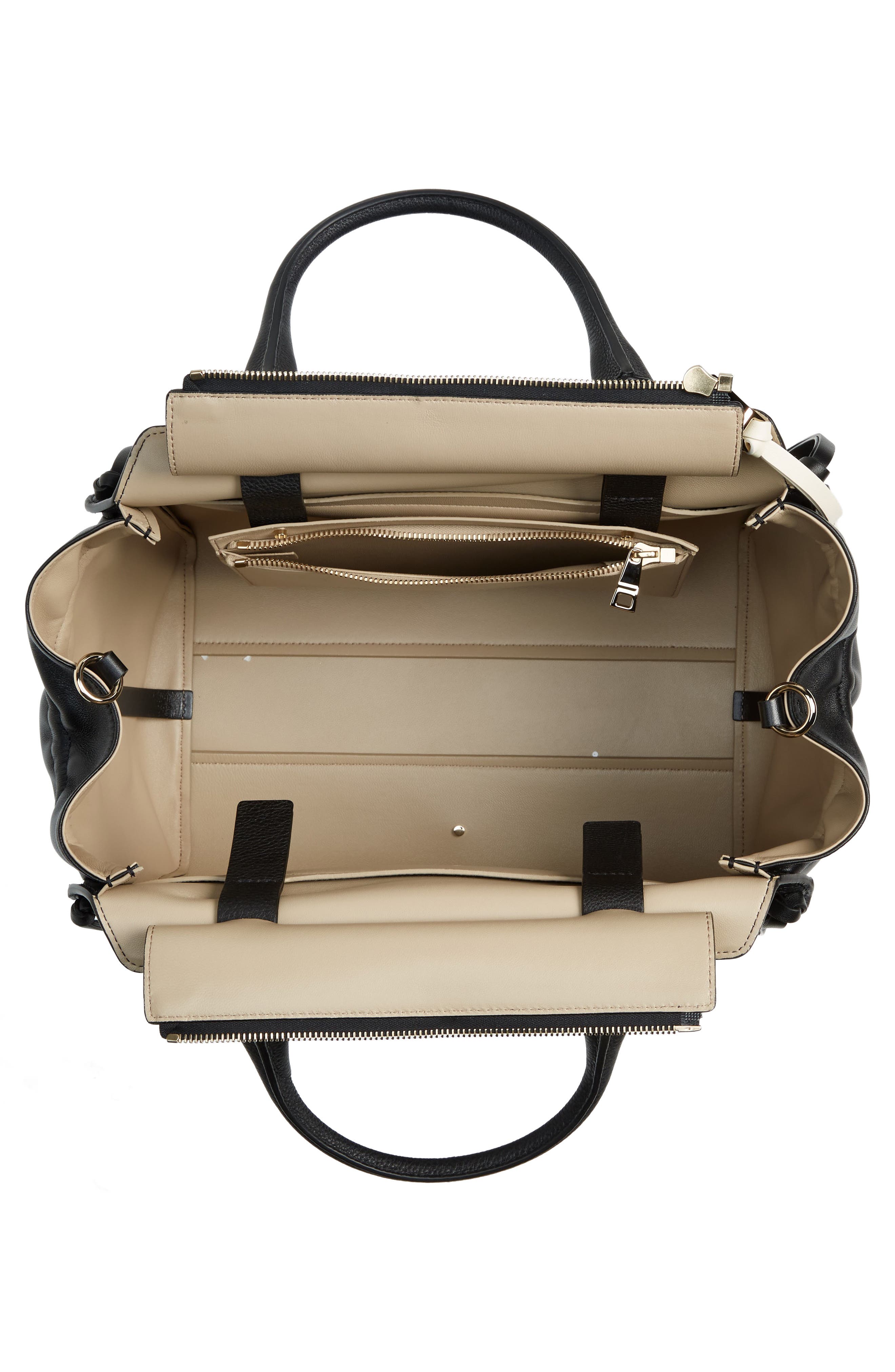 Chloé Steph Grained Leather Satchel, Alternate, color, 