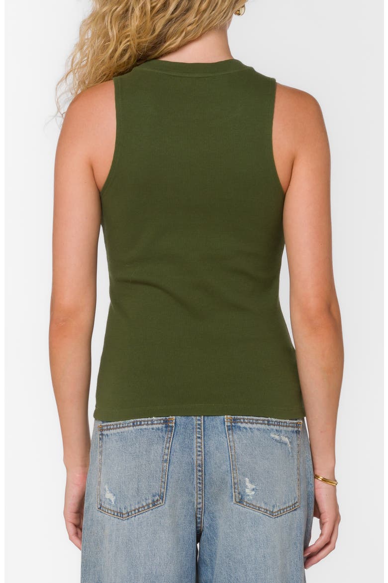 Tibby Ribbed Tank, Alternate, color, FERN GREEN
