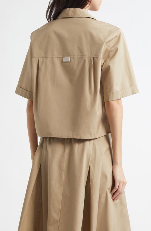 Vince Short-sleeve Button-front Shirt In Sand
