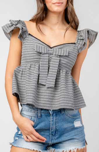 Ruffled Sleeve Babydoll Top