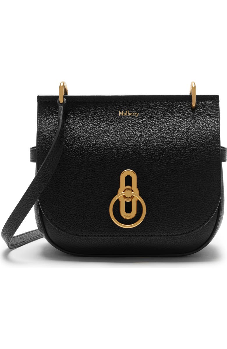 Mulberry Small Amberley Leather Satchel, Main, color, Black
