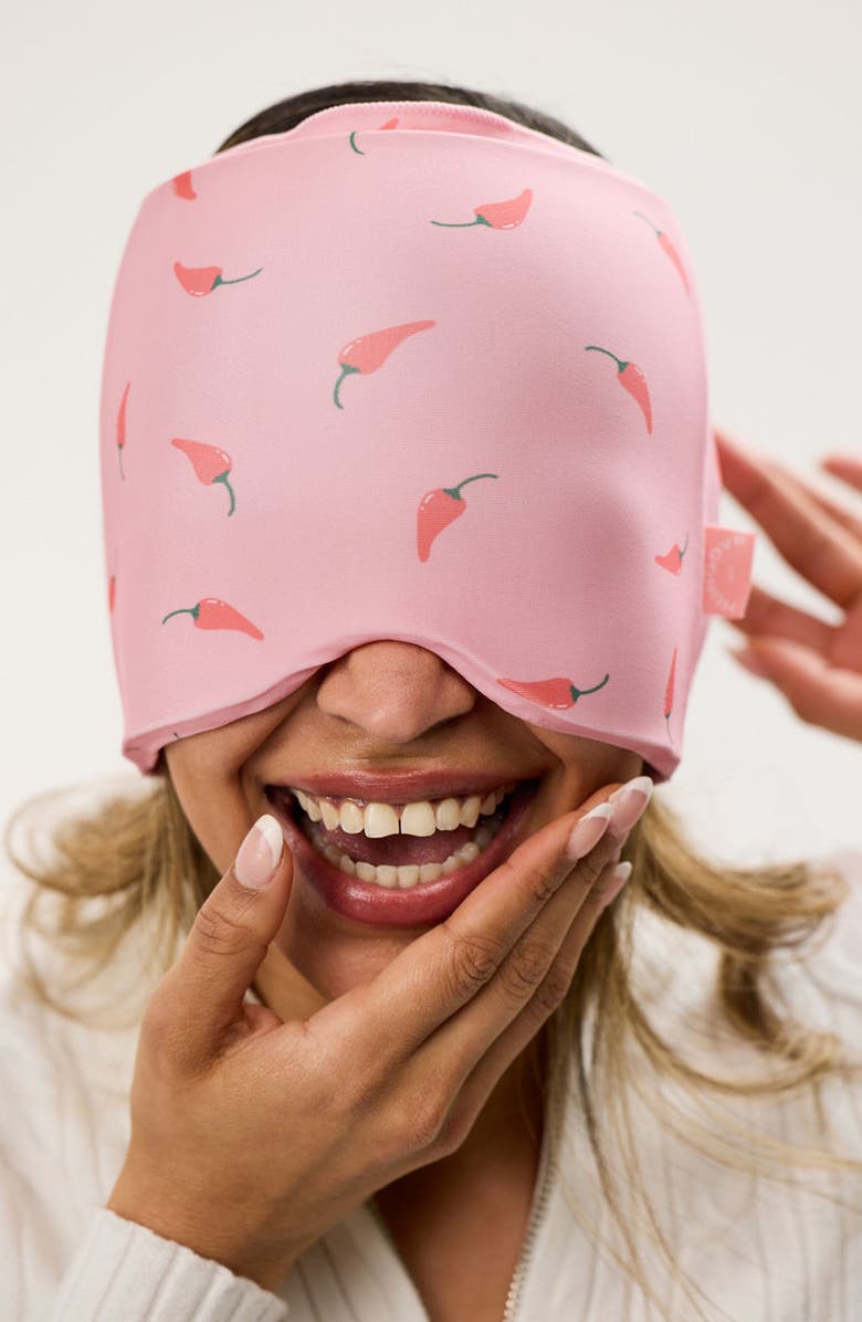 HUNGOVRAF Gel Cooling Hangover & Headache Cap, Alternate, color, Chilies/ Pink