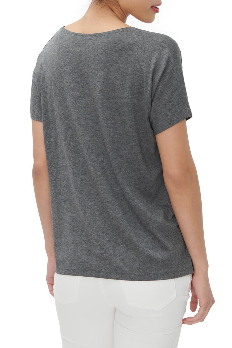 The Perfect Vee Maternity T-Shirt, Alternate, color, CHARCOAL