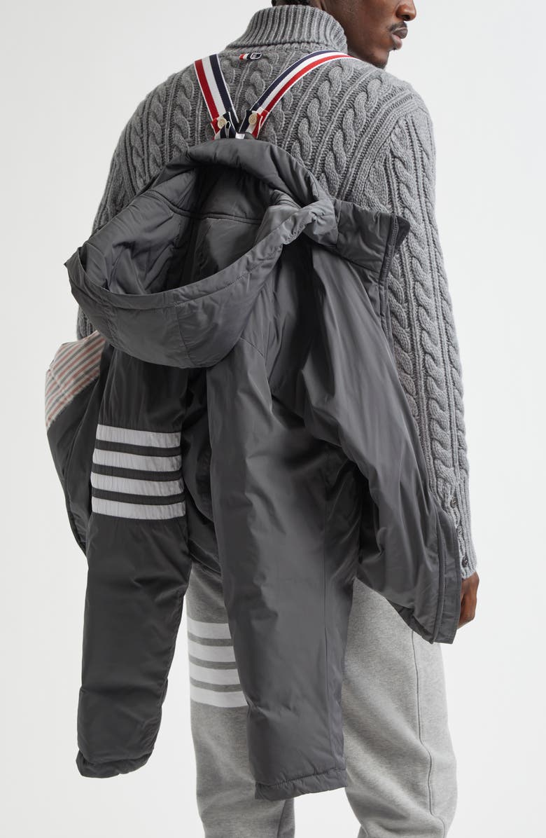 Thom Browne 4-Bar Down Hooded Jacket, Alternate, color, 